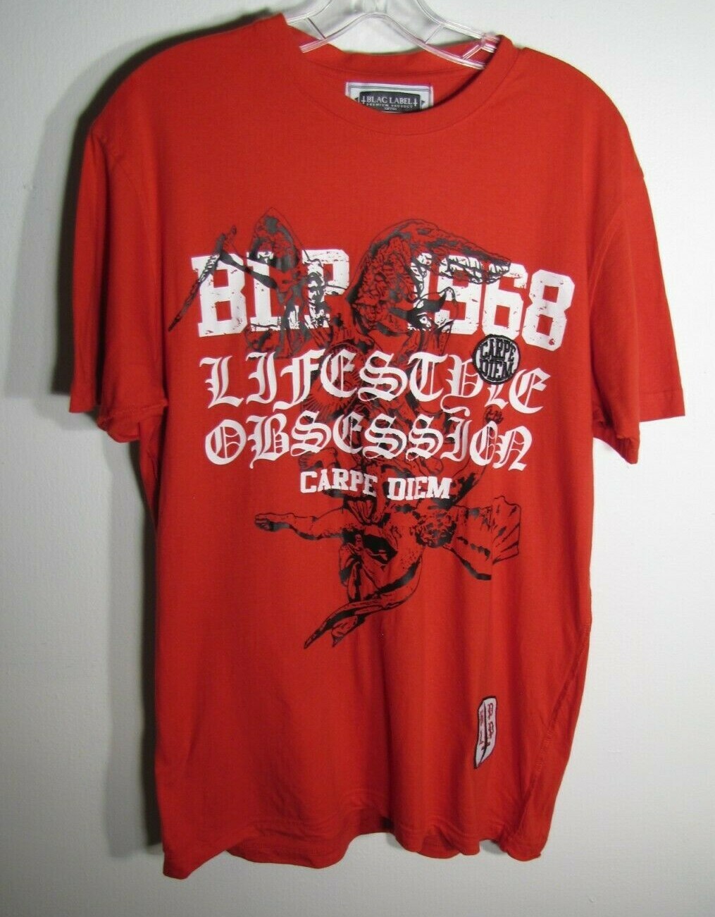 Blac Label Premium Red Lifestyle Obsession Graphic Carpe Diem Patch Size L