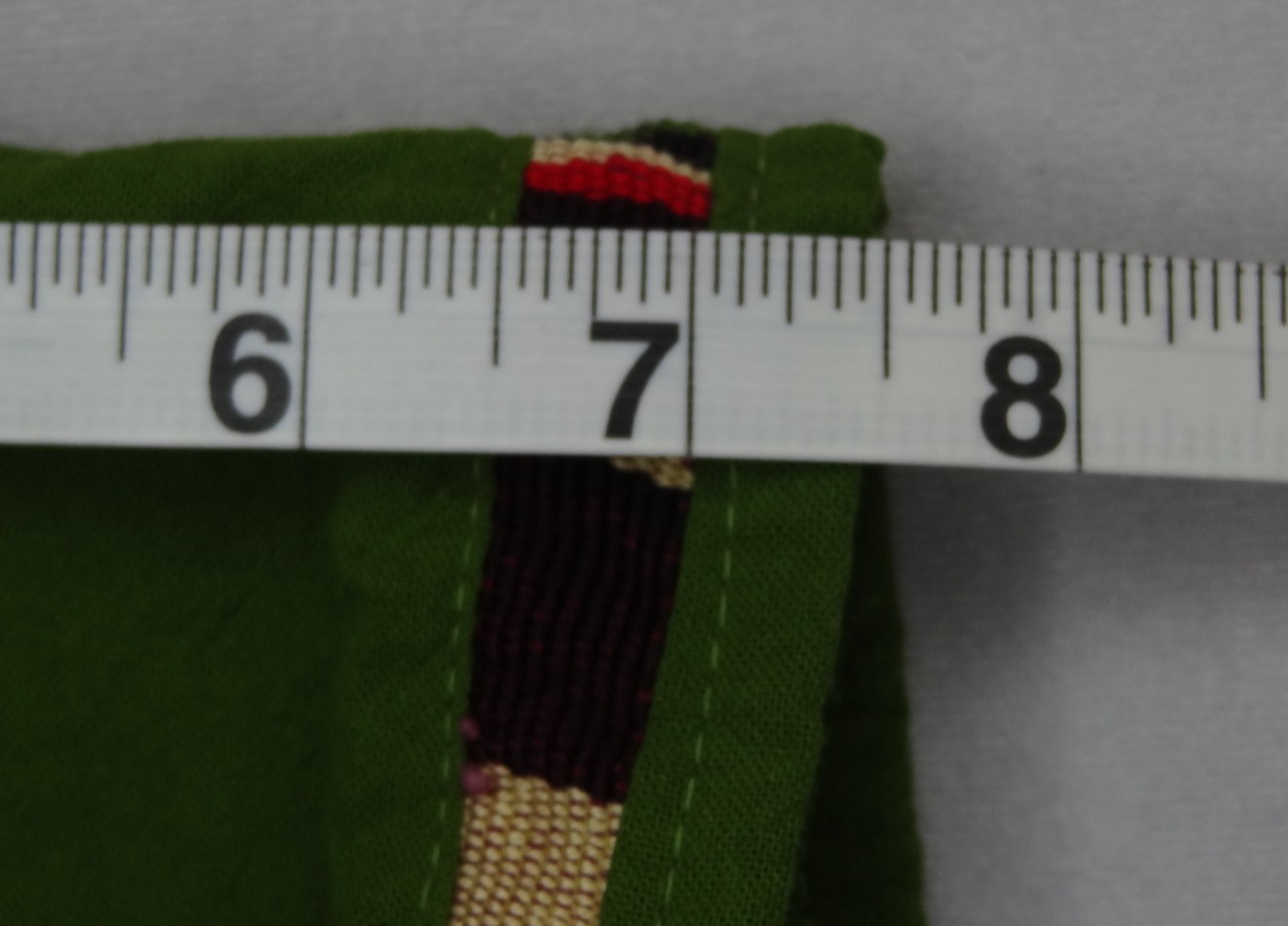 Artisanal Guatemalan Colorful Trim Shirt Green Cotton Mayan Men’s M / Women’s L
