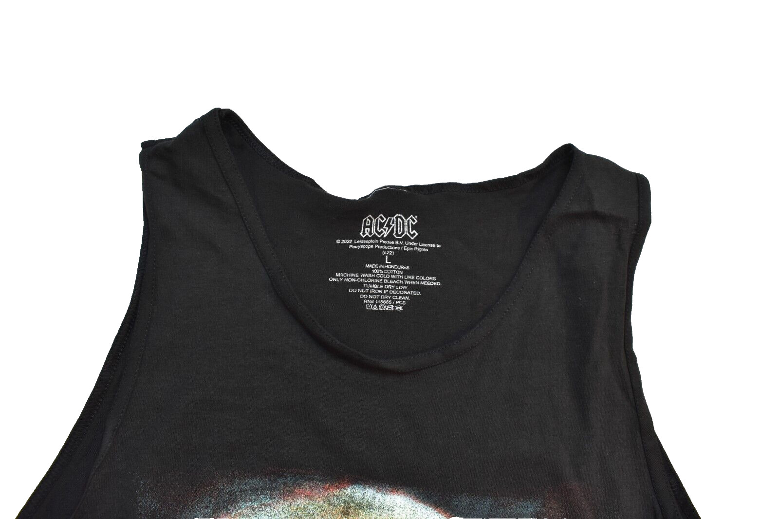 AC DC Mens AC/DC Black Distressed Retro Graphic Tank Top Shirt New S-2XL