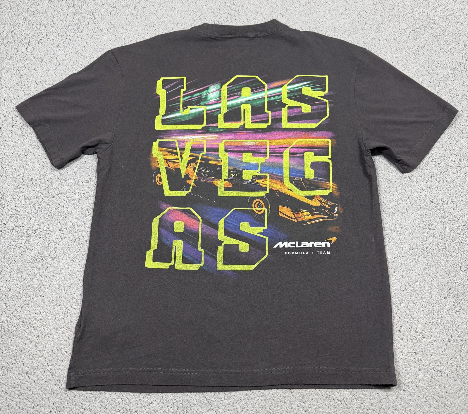 Hollister McLaren F1 Team Shirt Mens Medium Gray Las Vegas Racing Graphic Tee