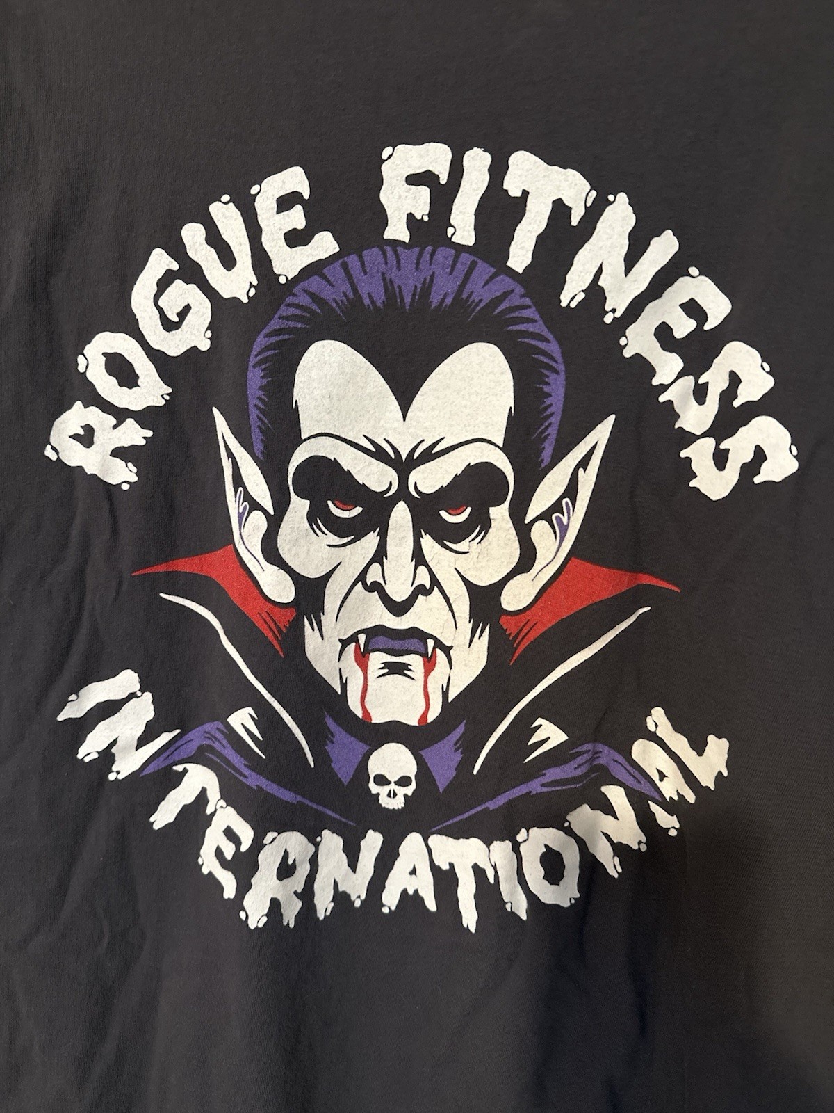 Rogue Fitness Dracula Shirt XXL 2XL Men’s Rogue Fitness Shirt Glow In The Dark