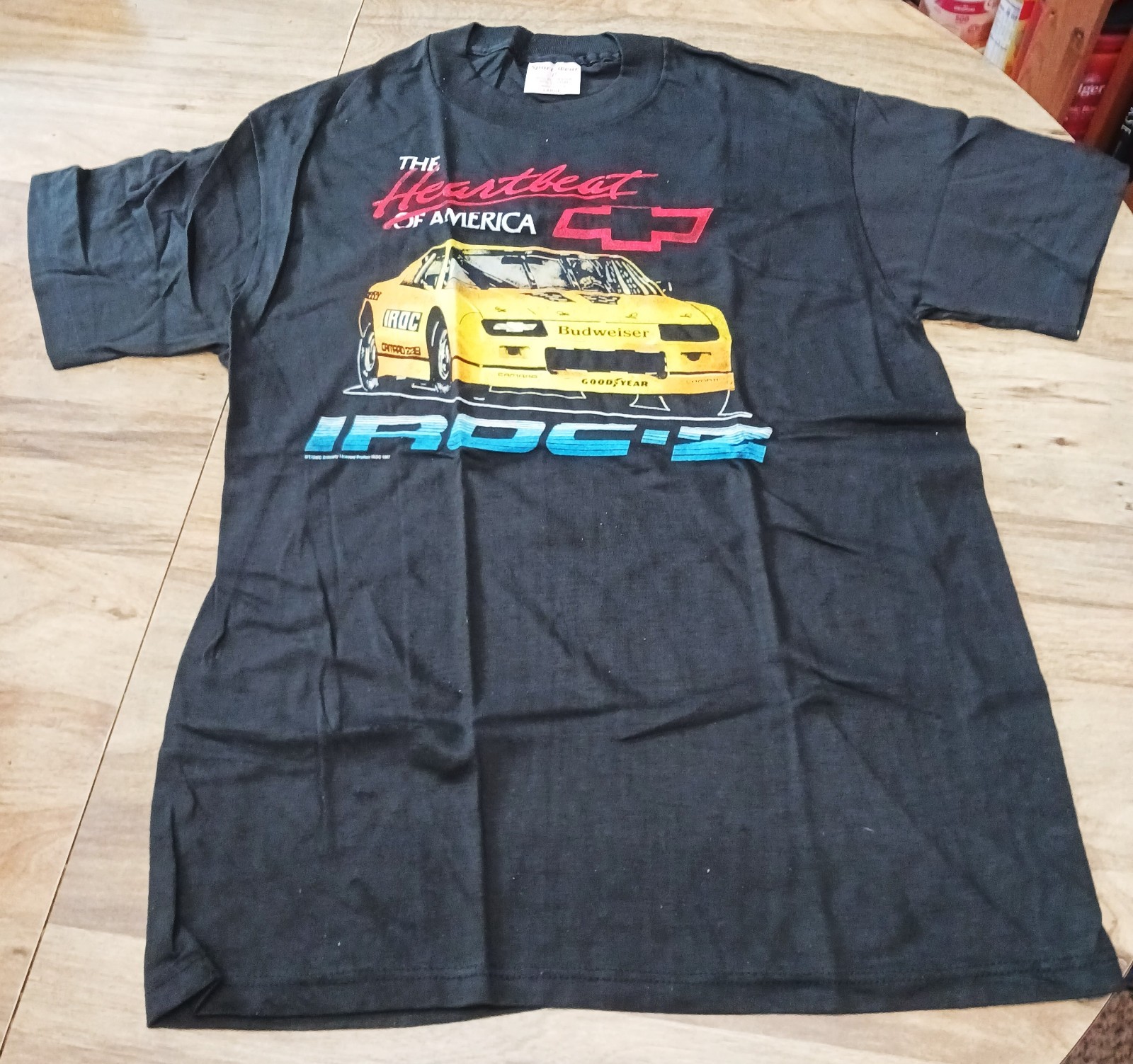 Vintage NOS 80’s IROC-Z Chevrolet NASCAR Racing T-Shirt Large MINT Black Men’s L