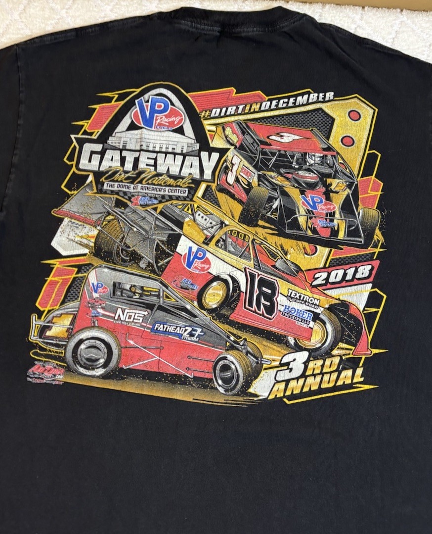 2018 3rd Annual VP Racing Fuels Gateway Dirt Nationals Racing 2 Sided Tee Size L