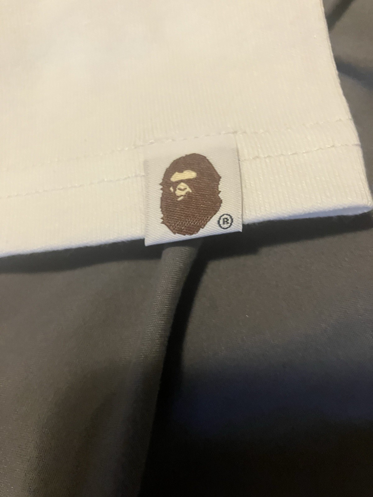 A Bathing Ape BAPE White Ape Head Graphic Logo Cotton Crew Neck Tee Men’s M