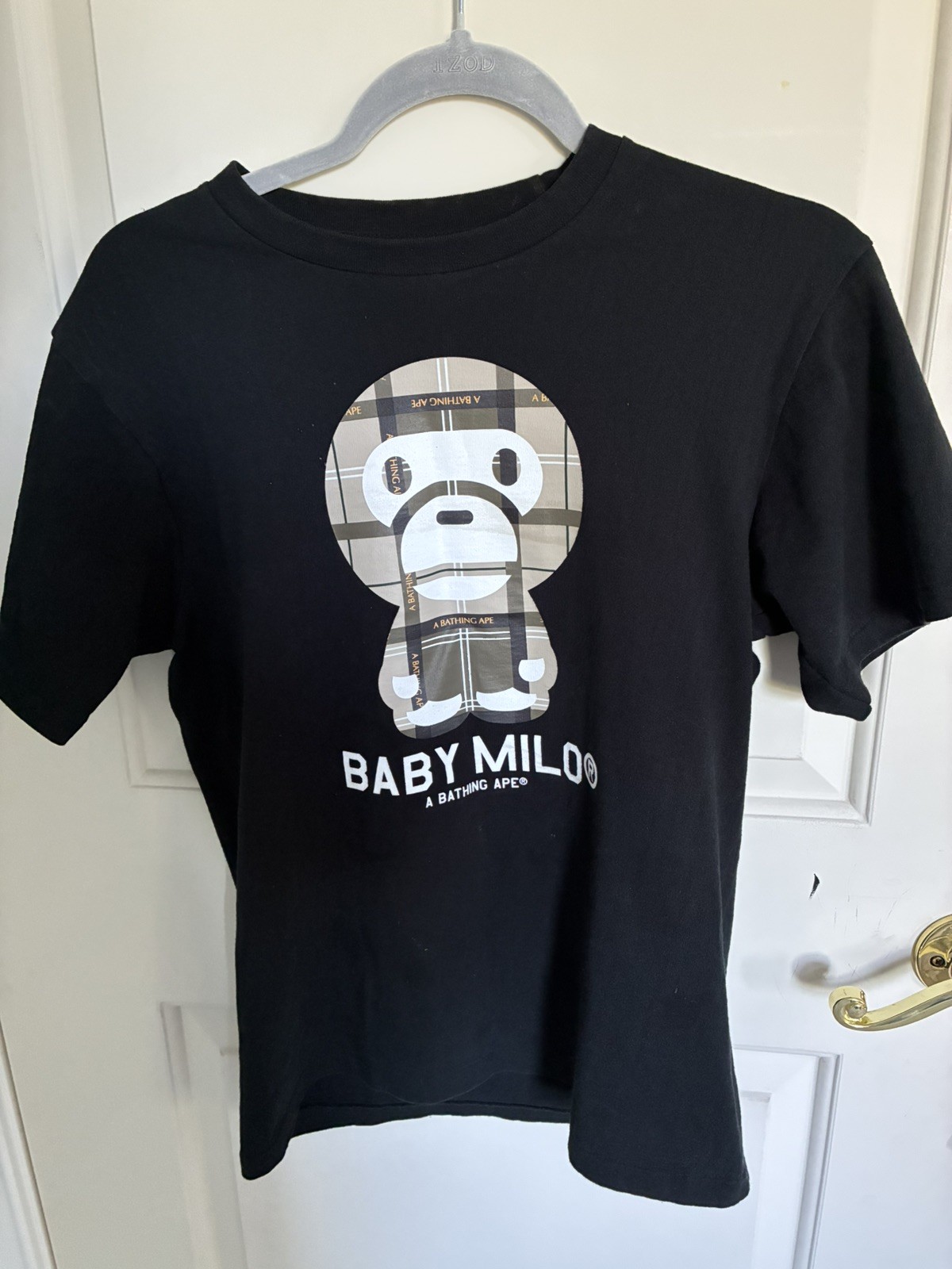 A Bathing Ape BAPE Men’s White Baby Milo Graphic Logo Crew Neck T-Shirt L