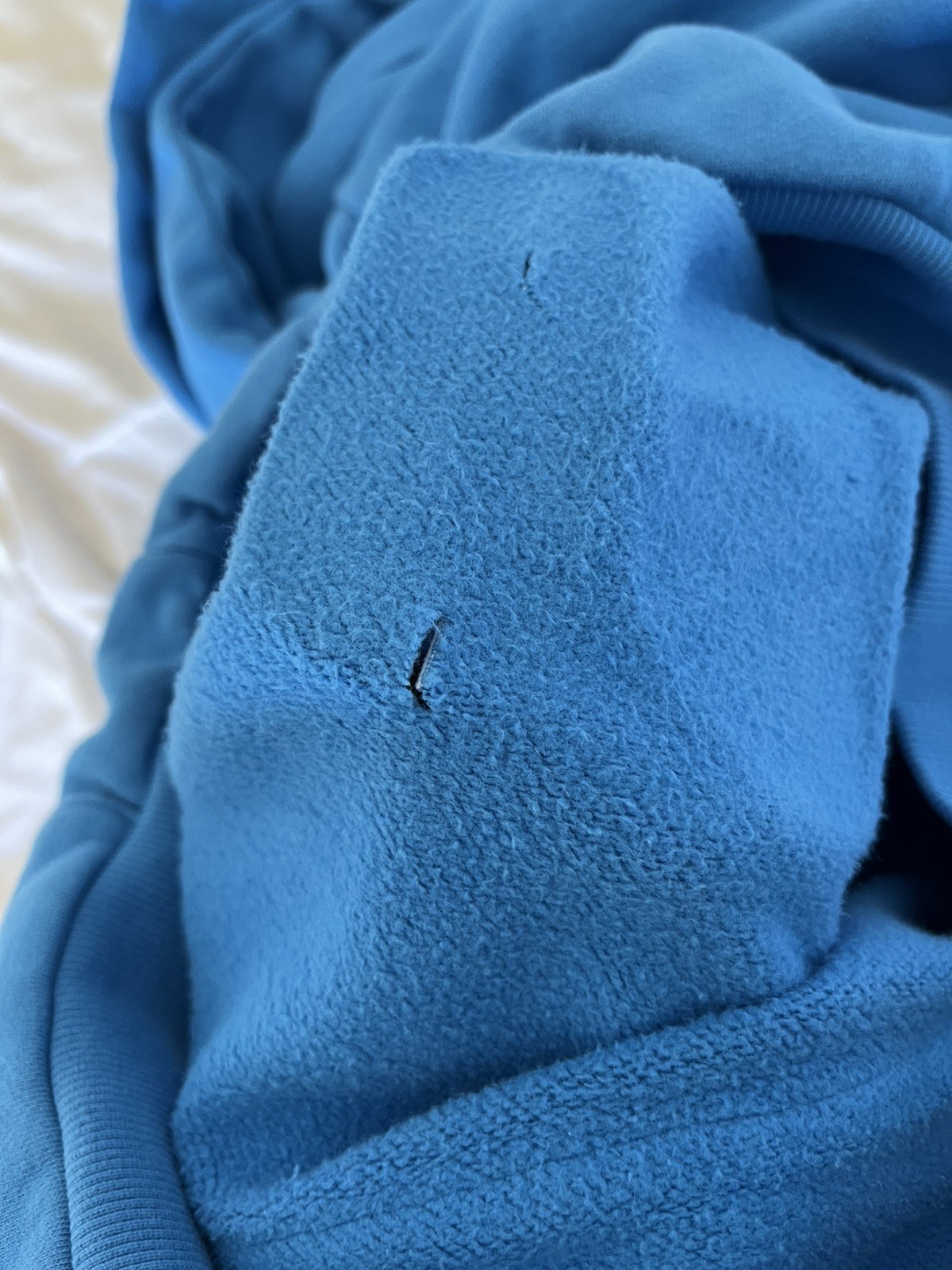 Justin Bieber Official Coachella 2026 Blue Bieber Hoodie Small DAMAGED with Cut