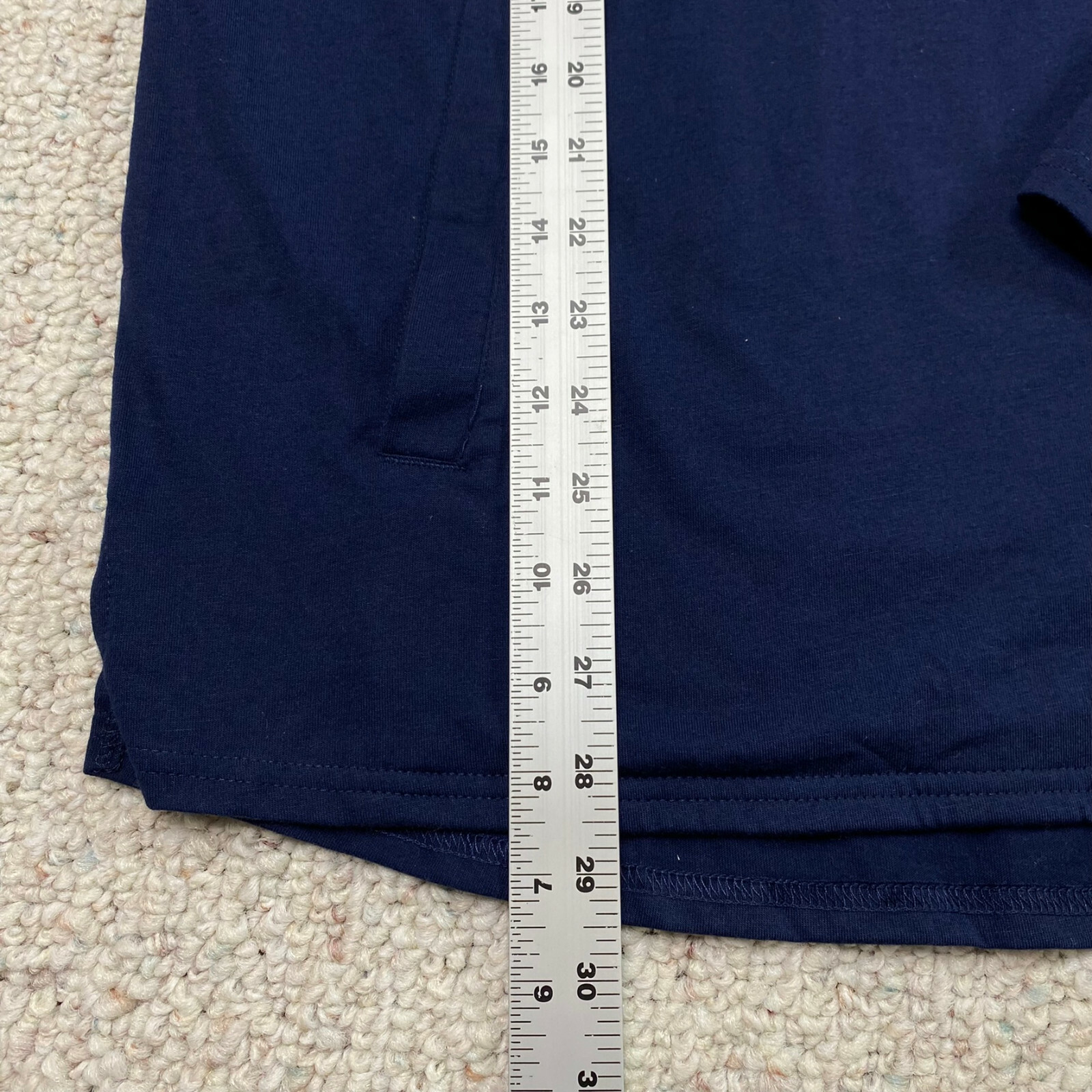 NEW Five Four Mens Top sz M Navy Long Sleeve 1/4 Neck Lightweight Stretch Casual