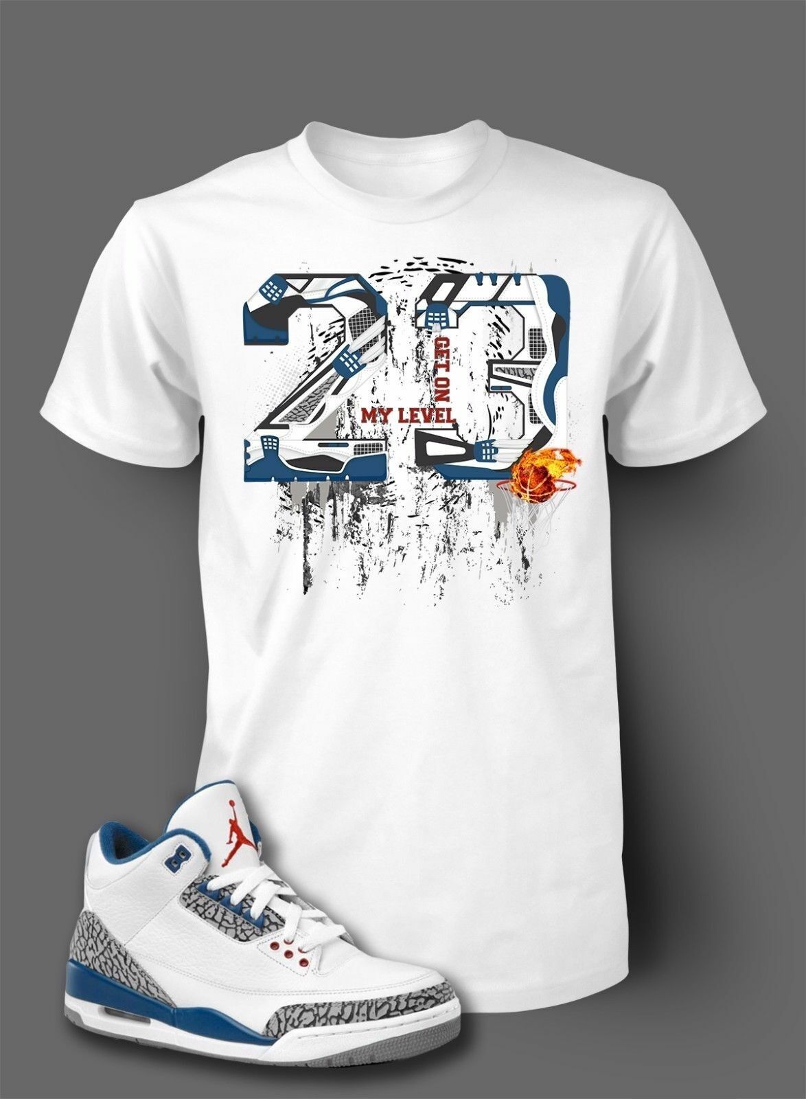 Men Graphic 23 Pro Club Shaka Big Tall Sport Tee Shirt J3 TRUE BLUE Get My Level