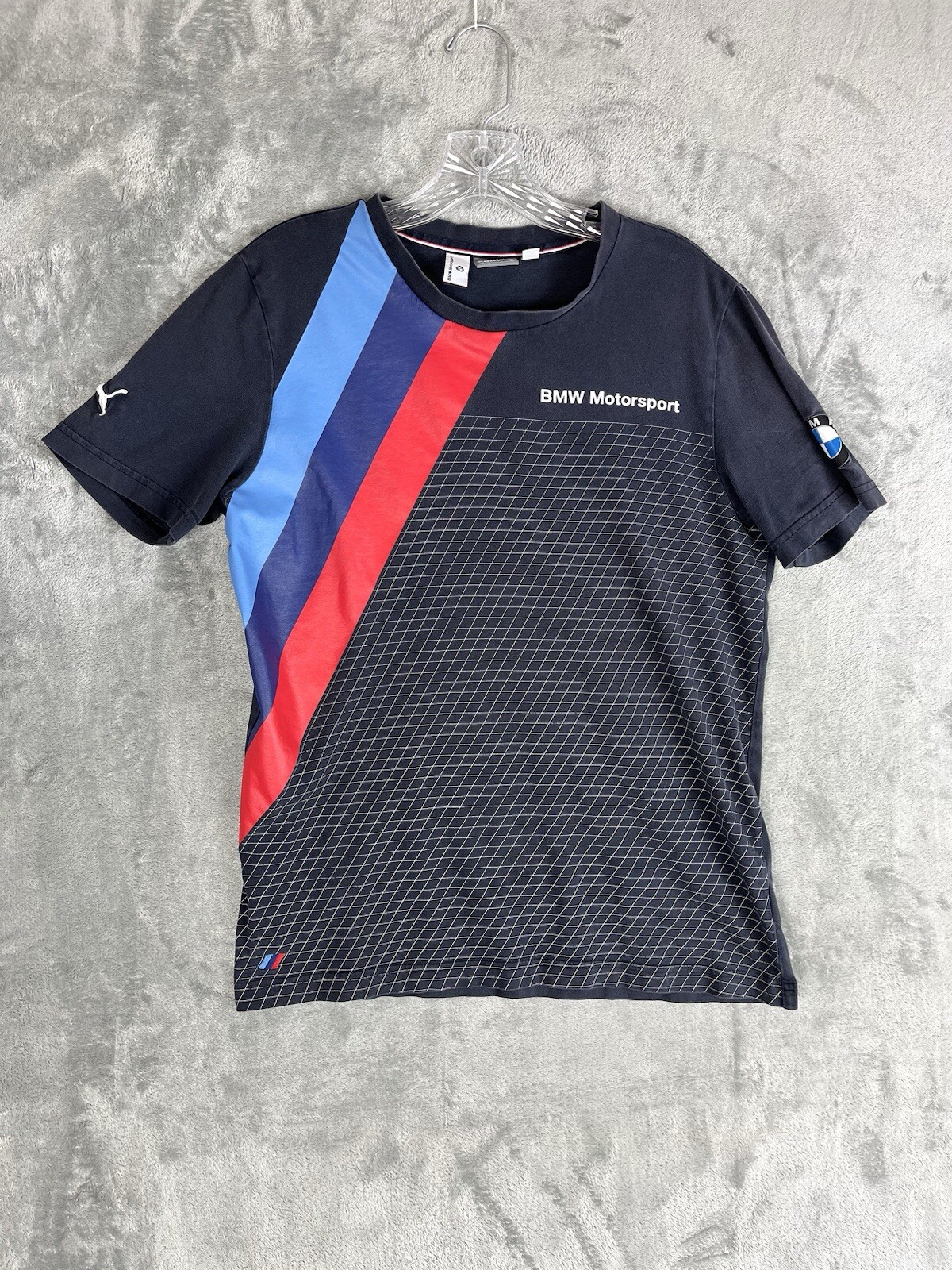 Puma BMW Motorsport TShirt Small Short Sleeves Stretchy Cars Automotive Racing